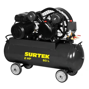Surtek-CMP560 / CMP560 Compresor de aire eléctrico co n transmisión de banda 60 Lt, 2 HP, 120 V