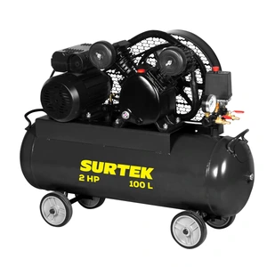 Surtek-CMP6100 / CMP6100 Compresor de aire eléctrico co n transmisión de banda 100 Lt, 2 HP, 120 V
