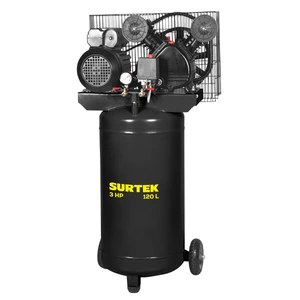 Surtek-CMPV6120 / CMPV6120 Compresor de aire eléctrico co n transmisión de banda vertica l 120 Lt, 3 HP, 120 V