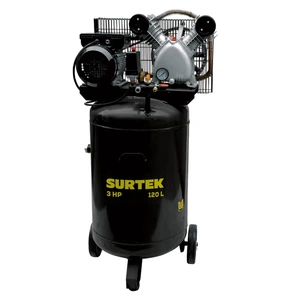 Surtek-COMP6120V / COMP6120V Compresor de aire eléctrico con transmisión de banda vertical 120L, 3HP, 127V Surtek