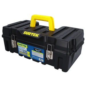Surtek-CPSC20 / CPSC20 Caja portaherramientas plástica con broches metálicos color negro 21" x 11" x 7" Surtek