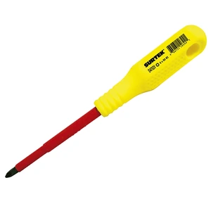 Surtek-D402V / D402V Destornillador con mango amarillo dieléctrico, punta phillips 1000 V #2 x 4" Surtek