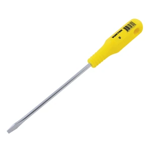 Surtek-D404 / D404 Destornillador con mango amarillo, punta plana barra redonda 1/4" x 4" Surtek