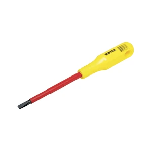 Surtek-D414V / D414V Destornillador con mango amarillo dieléctrico, punta cabinet 1000 V de 5/32" x 4" Surtek