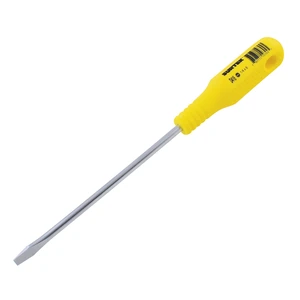 Surtek-D416 / D416 Destornillador con mango amarillo, punta plana barra redonda 1/4" x 6" Surtek