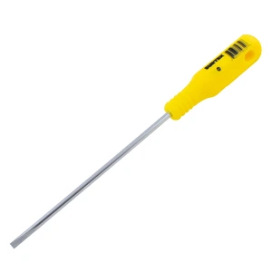 Surtek-D421 / D421 Destornillador con mango amarillo, punta cabinet barra redonda 1/8" x 3" Surtek