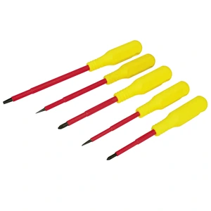 Surtek-D4V / D4V Juego de destornilladores con mango amarillo dieléctricos 1000 V combinados, 5 piezas Surtek