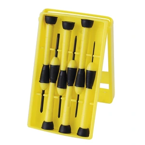 Surtek-DJY01 / DJY01 Juego de destornilladores de precisión para joyero combinados, 6 piezas en caja plástica Surtek