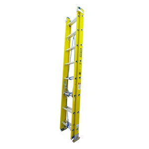 Surtek-EEFV224 / EEFV224 Escalera de extensión tipo II de fibra de vidrio con 24  peldaños Surtek