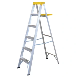 Surtek-ET5 / ET5 Escalera de tijera tipo III de aluminio y tapa plástica con 5 peldaños Surtek
