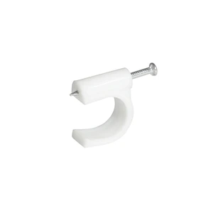 Surtek-GRAC16 / GRAC16 Grapa para cable coaxial 16 mm, color blanco, 20 piezas Surtek