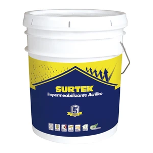 Cubeta de impermeabilizante 19 Lt color con protección de 5 años Surtek