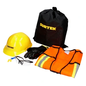 Surtek-JPB6 / JPB6 Juego de equipo de protección personal naranja M, 6 piezas Surtek