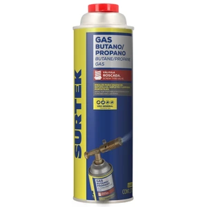 Surtek-LGASO / LGASO Lata de gas butano/propano con válvula roscada 275 g Surtek