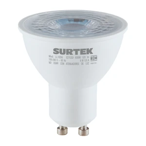 Surtek-LL10C6 / LL10C6 Lámpara de LED tipo GU10, 6 W lu cálida