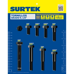 Muestrario de tornillos 5°, 1/ 2 in