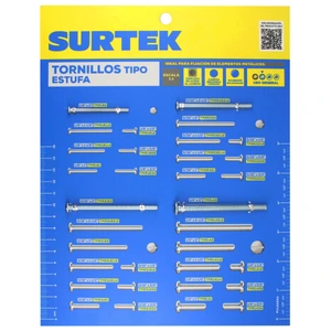 Muestrario de tornillos tipo e stufa