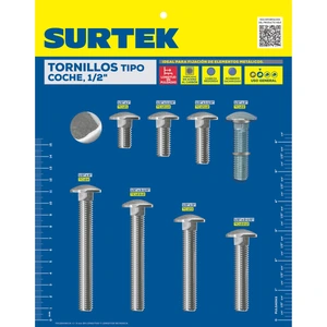 Muestrario de tornillos tipo c oche 1/2 in