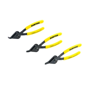 Surtek-P02 / P02 Juego de pinzas para anillos de retención convertibles, 3 piezas Surtek