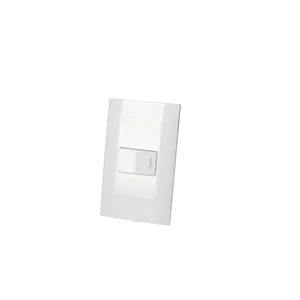 Placa para timbre 1/3, línea Americana, color blanco Surtek