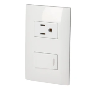 Surtek-P431P / P431P Placa 1 Switch 1 contacto 1/3, línea Americana, color plata