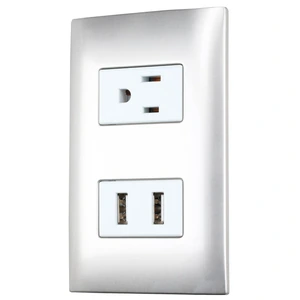 Placa 1 cont 1 usb dob 1/3 pta