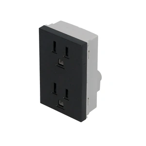 Surtek-P612N / P612N Contacto dúplex 1/1, línea Premium, color negro Surtek