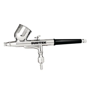 Surtek-PA1 / PA1 Aerógrafo profesional con alimentación por gravedad, capacidad 7 ml, 35 PSI, 3 piezas Surtek