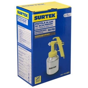 Surtek-PPB2 / PPB2 Pistola para pintar con vaso reforzado de baja presión, capacidad 1000 ml, 50 PSI Surtek