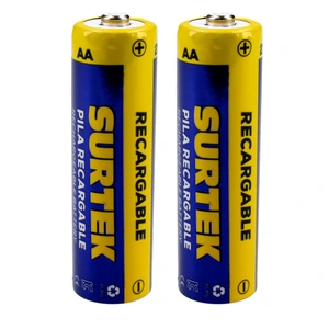 Pila recargable Surtek "AA",  2 piezas Surtek