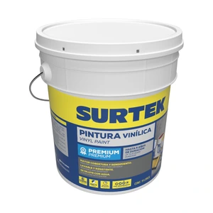 Cubeta de pintura vinílica premium 19 Lt color Surtek