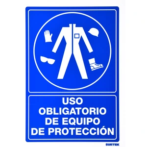 Surtek-SES21 / SES21 Señal "Uso obligatorio de equipo de protección" Surtek