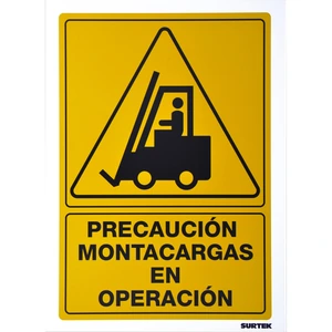 Señal "Precaución montacargas en operación" Surtek