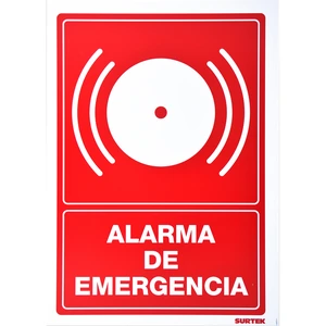 Señal "Alarma de emergencia" Surtek