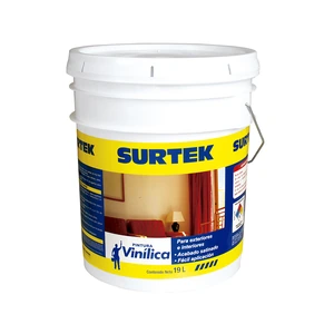 Cubeta de pintura vinílica 19 Lt color Surtek