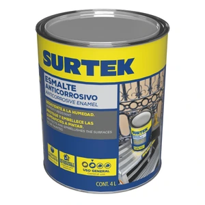 Esmalte anticorrosivo 4 Lt color blanco Surtek