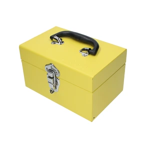 Surtek-TB09 / TB09 Caja portaherramientas metálica color amarillo 9" x 5" x 6" Surtek