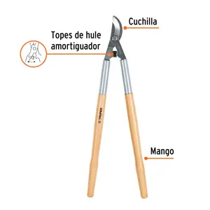 Tijera para ramas 70 cm, Classic, mgos de madera, TRUPER