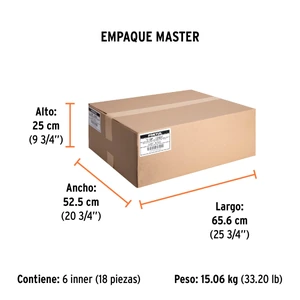 Tijera para poda 49 cm, mgos de madera, PRETUL