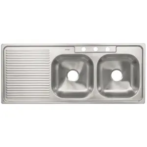 45061 / TA-1202TD Tarja de empotrar 120x50cm doble tina derecha, Foset