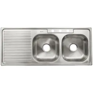 47023 / TA-1202TDB Tarja de empotrar 120x50cm doble tina derecha, Foset Basic