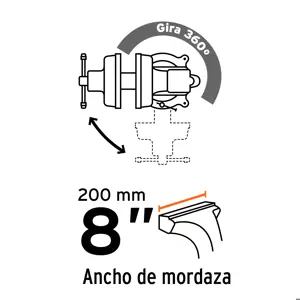 Truper Tornillo de banco 8