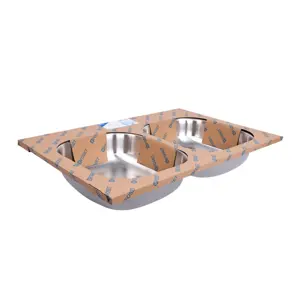49174 / TA-842T Tarja de empotrar 84x56cm doble tina, Foset