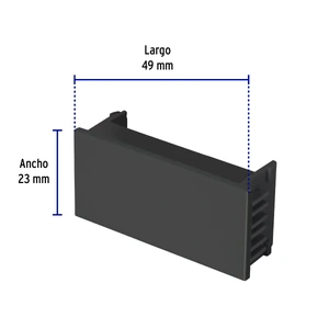 Tapón ciego, 1 módulo, línea Española, color negro, Volteck