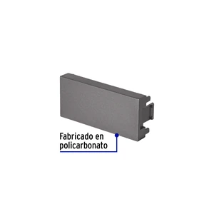 Tapón ciego acero inox de 1 módulo, línea Lisboa, Volteck