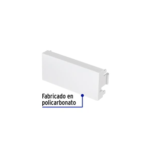 Tapón ciego blanco de 1 módulo, línea Lisboa, Volteck
