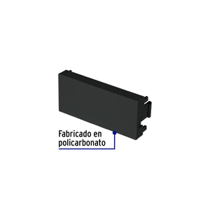 Tapón ciego negro de 1 módulo, línea Lisboa, Volteck