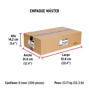 Caja con 25 taquetes arpón de 1/2