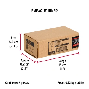 Fiero Bolsa con 4 taquetes expansivos 8x50 mm con armella cerrada