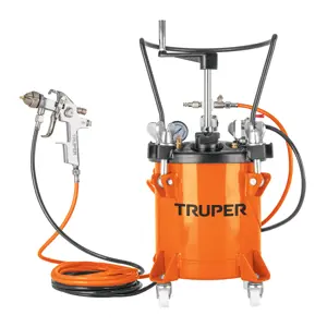 Truper Tanque para pintura con manguera y pistola, 10 litros